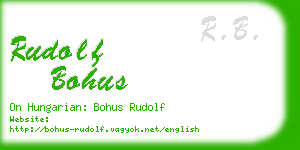 rudolf bohus business card